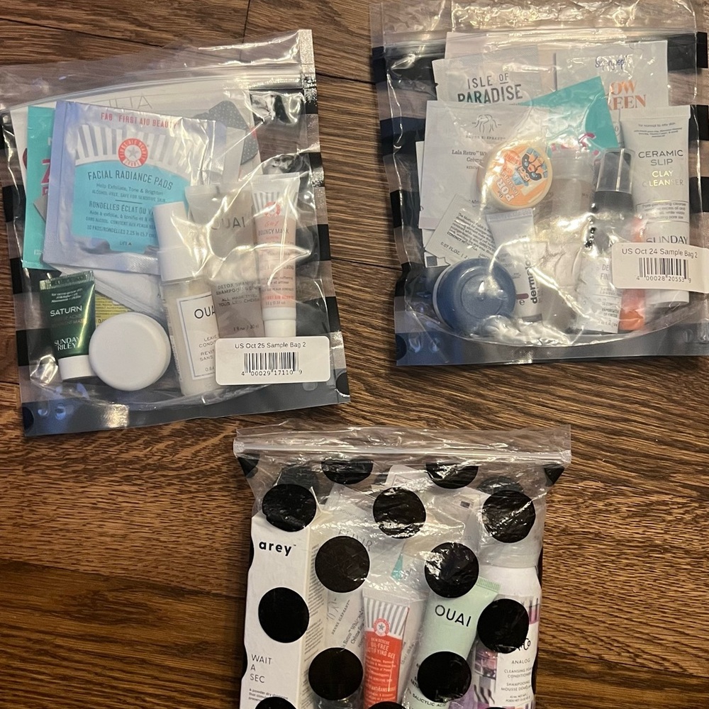 Beauty samples mystery bags